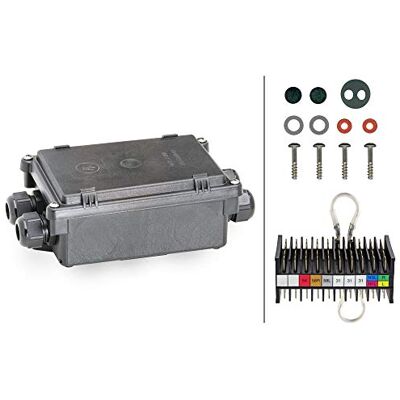 HELLA Caja de unión de cables Conexión de enchufe plano 6.3mm 12polos Número de conexiones: 76 HELLA Caja de unión de cables Conexión de enchufe plano 6.3mm 12polos Número de conexiones: 76