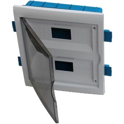 Electraline Cuadro eléctrico de empotrar para pladur con puerta, 24 módulos, 315x365x80 mm Electraline Cuadro eléctrico de empotrar para pladur con puerta, 24 módulos, 315x365x80 mm