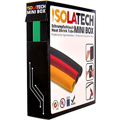 ISOLATECH Tubo Termorretráctil Verde Ø9,5mm x 7m Mini Box ISOLATECH Tubo Termorretráctil Verde Ø9,5mm x 7m Mini Box