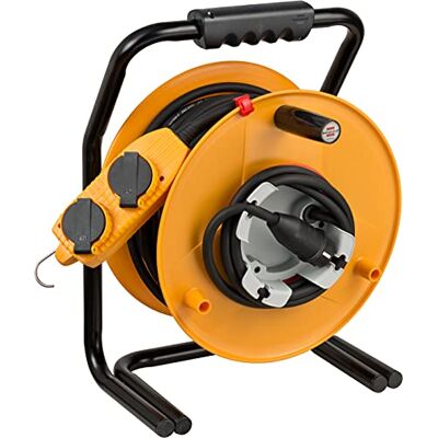 Brennenstuhl Brobusta G Bretec IP44 Extensión de tambor de 38 m con alargador Powerblock de 2 m (cable negro de 38 + 2 m, para uso permanente al aire libre, fabricado en Alemania), amarillo Brennenstuhl Brobusta G Bretec IP44 Extensión de tambor de 38 m con alargador Powerblock de 2 m (cable negro de 38 + 2 m, para uso permanente al aire libre, fabricado en Alemania), amarillo
