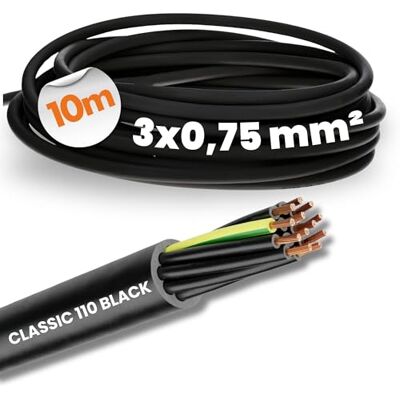 Lapp 1120234 Ölflex Classic 110 Cable de control de PVC (10 m, 0,6/1 kV, 3 x 0,75 mm², con conductor de protección, para exteriores, ignífugo, cable de 3 conductores, 3 x 0,75 mm) Lapp 1120234 Ölflex Classic 110 Cable de control de PVC (10 m, 0,6/1 kV, 3 x 0,75 mm², con conductor de protección, para exteriores, ignífugo, cable de 3 conductores, 3 x 0,75 mm)
