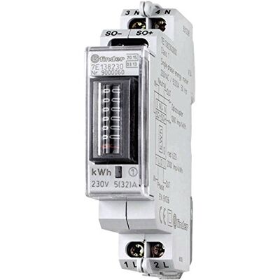 Finder serie 7e Contador energia monofasico 32a 230v Finder serie 7e Contador energia monofasico 32a 230v
