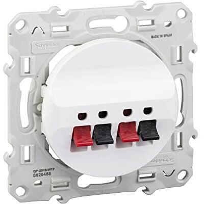 Schneider Electric Odace, conector de altavoces blanco, 2 salidas Schneider Electric Odace, conector de altavoces blanco, 2 salidas