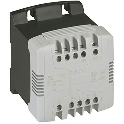Legrand 0 Transformador de seguridad, primario 230 V a 400 V y secundario de 12 V a 24 V, 310 VA Legrand 0 Transformador de seguridad, primario 230 V a 400 V y secundario de 12 V a 24 V, 310 VA