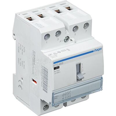 Hager Contactor, D/N 63A, 4NA, 230V Hager Contactor, D/N 63A, 4NA, 230V