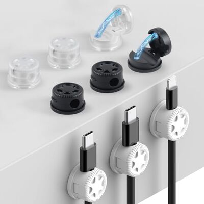 OTraki 9 Piezas Sujeta Cables Adhesivo 360° Rotación Mejorado, Organizador Magnético De Escritorio, Sujeta Cables Clip De Cable Para Escritorio, USB Carga, (Blanco, Negro, Transparente) OTraki 9 Piezas Sujeta Cables Adhesivo 360° Rotación Mejorado, Organizador Magnético De Escritorio, Sujeta Cables Clip De Cable Para Escritorio, USB Carga, (Blanco, Negro, Transparente)
