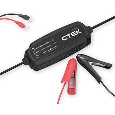 CTEK NXT 5 Cargador Inteligente de baterías 12 V, 5A, Compatible con baterías de Plomo-ácido y Litio, Modo de reacondicionamiento, optimización AGM, compensación de Temperatura, mantenedor de batería CTEK NXT 5 Cargador Inteligente de baterías 12 V, 5A, Compatible con baterías de Plomo-ácido y Litio, Modo de reacondicionamiento, optimización AGM, compensación de Temperatura, mantenedor de batería