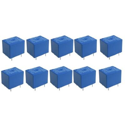 uxcell sourcing map 10 x DC 3V Bobina 10A/125 V AC 10a/28V DC 5 Pins SPST Relé De Potencia JQC-3F uxcell sourcing map 10 x DC 3V Bobina 10A/125 V AC 10a/28V DC 5 Pins SPST Relé De Potencia JQC-3F
