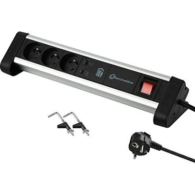 Electraline Regleta de escritorio empotrable, Electraline Regleta de escritorio empotrable,