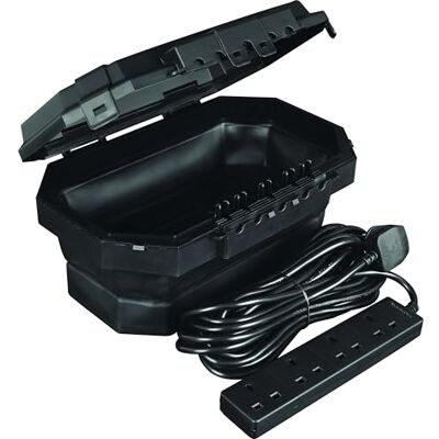 Masterplug Caja de conexión eléctrica plegable, caja de cables con 4 enchufes de 8 m, cable de extensión, resistente a la intemperie, al aire libre, 154 mm de alto x 376 mm de ancho x 230 mm de Masterplug Caja de conexión eléctrica plegable, caja de cables con 4 enchufes de 8 m, cable de extensión, resistente a la intemperie, al aire libre, 154 mm de alto x 376 mm de ancho x 230 mm de