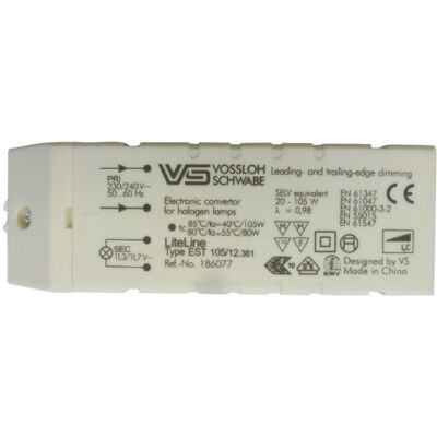 Electraline Transformador electrónico (150 W, 240 a 12 V) Electraline Transformador electrónico (150 W, 240 a 12 V)