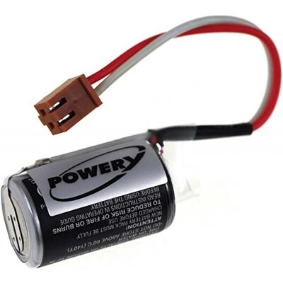 Powery Pila de Litio PLC para Omron Modelo CPM2A-BAT01, 3,6V, Lithium-Mangandioxid Powery Pila de Litio PLC para Omron Modelo CPM2A-BAT01, 3,6V, Lithium-Mangandioxid