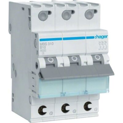 Hager B-Type 3P 3 Módulo (s) Circuito Breaker Circuito Breakers (50/60 Hz, -25-60 °c, -25-80 °C) Hager B-Type 3P 3 Módulo (s) Circuito Breaker Circuito Breakers (50/60 Hz, -25-60 °c, -25-80 °C)