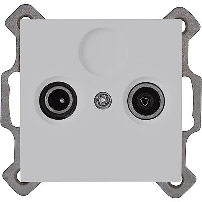 Kopp Athenis Toma de corriente para TV y RF, color gris Kopp Athenis Toma de corriente para TV y RF, color gris