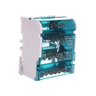 Etibox ETI Polam 125A Bloque de distribución - 7 bornes Etibox ETI Polam 125A Bloque de distribución - 7 bornes