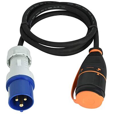 Electraline Cable Alargador/Adaptador CEE Outdoor IP44, 1.5M H07RNF 3G1.5 con Toma de corriente Electralock equipado con un mecanismo de bloqueo que evita la desconexión accidental del enchufe Electraline Cable Alargador/Adaptador CEE Outdoor IP44, 1.5M H07RNF 3G1.5 con Toma de corriente Electralock equipado con un mecanismo de bloqueo que evita la desconexión accidental del enchufe