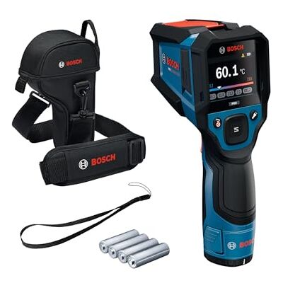 Bosch PRO Termómetro Infrarrojo GIS12V‑800‑16 (gran pantalla, interfaz para sensor de temperatura Tipo K, relación 20:1, IP54, doble alimentación, incl. adaptador de batería y pilas AA) Bosch PRO Termómetro Infrarrojo GIS12V‑800‑16 (gran pantalla, interfaz para sensor de temperatura Tipo K, relación 20:1, IP54, doble alimentación, incl. adaptador de batería y pilas AA)