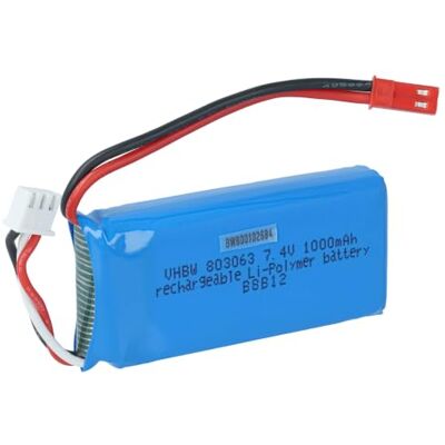 vhbw Batería Recargable Compatible con JST-SYP-2P Clavija (m) para modelismo (1000mAh, 7,4V, Li-Poli) vhbw Batería Recargable Compatible con JST-SYP-2P Clavija (m) para modelismo (1000mAh, 7,4V, Li-Poli)
