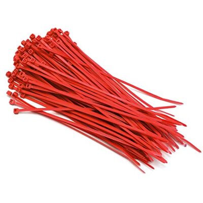 HellermannTyton Bridas para cables de 8 pulgadas, color rojo HellermannTyton Bridas para cables de 8 pulgadas, color rojo