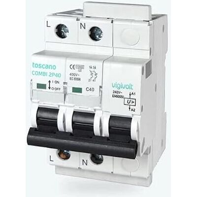 Design Toscano Protectorsobretensiones permanentesTOSCANOCOMBI-2P322x32A Design Toscano Protectorsobretensiones permanentesTOSCANOCOMBI-2P322x32A