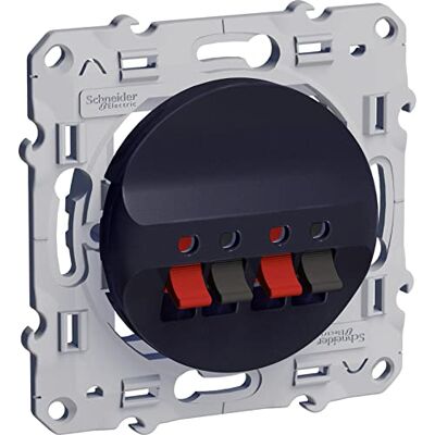 Schneider Electric Odace Enchufe alto para altavoces, color gris Schneider Electric Odace Enchufe alto para altavoces, color gris