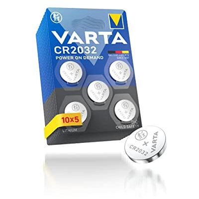 Varta Pilas de Botón CR2032, paquete de 50, Power on Demand, Lithium, 3V, embalaje seguro para niños, para dispositivos Smart Home, llaves de coche y otras aplicaciones Varta Pilas de Botón CR2032, paquete de 50, Power on Demand, Lithium, 3V, embalaje seguro para niños, para dispositivos Smart Home, llaves de coche y otras aplicaciones