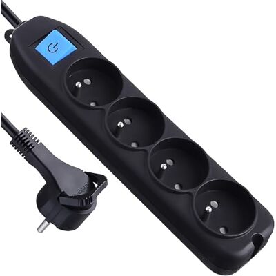 Electraline Toma 4 con Interruptor - Power Strip Electraline Toma 4 con Interruptor - Power Strip
