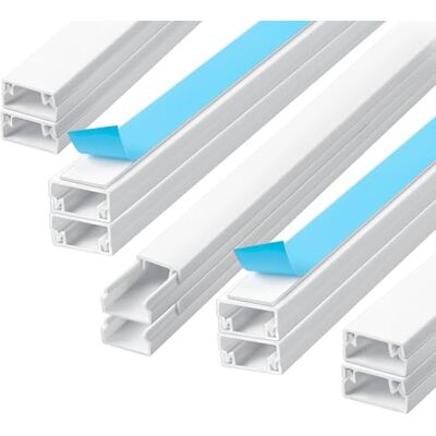 Romon Canaletas para Cables Adhesivos, 10 Paquetes De 0,4 Metros Organizador De Cables, para Ocultar Cables De Alimentación, Cables De Altavoces O Cables De TV En El Hogar O La Oficina (24mm*14mm) Romon Canaletas para Cables Adhesivos, 10 Paquetes De 0,4 Metros Organizador De Cables, para Ocultar Cables De Alimentación, Cables De Altavoces O Cables De TV En El Hogar O La Oficina (24mm*14mm)