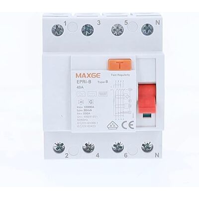 as - Schwabe AS Schwabe Disyuntor de circuito RCD RCCB (40 A, 30 mA, 3 pines, 4TE) as - Schwabe AS Schwabe Disyuntor de circuito RCD RCCB (40 A, 30 mA, 3 pines, 4TE)