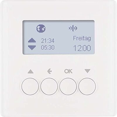 Hager Temporizador para persianas, plataforma berker.Net, aplicación KNX radio, para serie berker Q.1 de , blanco polar Hager Temporizador para persianas, plataforma berker.Net, aplicación KNX radio, para serie berker Q.1 de , blanco polar