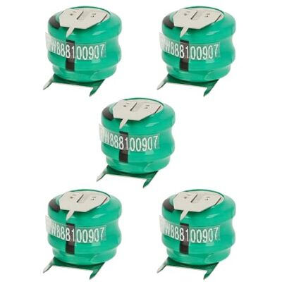 vhbw 5 NiMH Batería de botón de Repuesto Tipo V80H 3 Pines 80mAh vhbw 5 NiMH Batería de botón de Repuesto Tipo V80H 3 Pines 80mAh