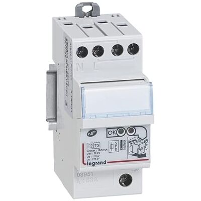 Legrand 003951E Protector contra sobretensiones - Tipo 2, Blanco Legrand 003951E Protector contra sobretensiones - Tipo 2, Blanco