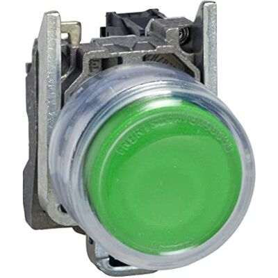 Schneider Electric Pulsador Diámetro 22, Retorno de Resorte, 1 NA, Verde Schneider Electric Pulsador Diámetro 22, Retorno de Resorte, 1 NA, Verde
