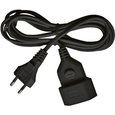 Brennenstuhl Alargadera de cable eléctrico H03VVH2-F 2 x 0,7 5 m, color negro Brennenstuhl Alargadera de cable eléctrico H03VVH2-F 2 x 0,7 5 m, color negro