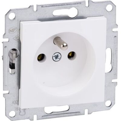 Schneider Electric - EPH2800721 - Toma individual 2P+E Blanco - Enchufe eléctrico Schneider Electric - EPH2800721 - Toma individual 2P+E Blanco - Enchufe eléctrico