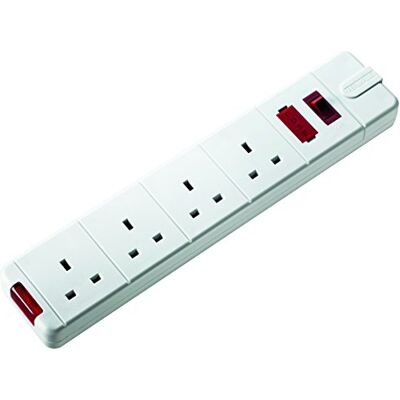 Masterplug Swfg4W 13 4 Elementos Trailing Socket Con Switch/Neon/Reemplazable Fuse Masterplug Swfg4W 13 4 Elementos Trailing Socket Con Switch/Neon/Reemplazable Fuse