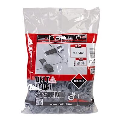 RUBI Bridas de Nivelación para Cerámica Brida de 1 mm para Baldosas Cerámicas de entre 3 y 12 mm Para Formatos de 30x30 cm y Superiores 400 unidades BRIDA DELTA LEVEL SYSTEM RUBI Bridas de Nivelación para Cerámica Brida de 1 mm para Baldosas Cerámicas de entre 3 y 12 mm Para Formatos de 30x30 cm y Superiores 400 unidades BRIDA DELTA LEVEL SYSTEM