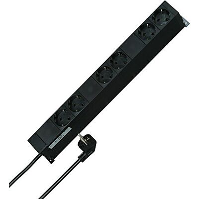 Kopp profiversal PA, 6 enchufes, 3 x 2 pines interruptor iluminado, 6 horas en la Parte Trasera, 2 m con schutzk. – Enchufe angular, 16 AMP, 250 V, color negro Kopp profiversal PA, 6 enchufes, 3 x 2 pines interruptor iluminado, 6 horas en la Parte Trasera, 2 m con schutzk. – Enchufe angular, 16 AMP, 250 V, color negro
