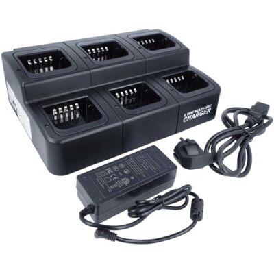 vhbw Cargador 6 Compartimentos Compatible con Kenwood KNB-57 KNB-56N, KNB-57L baterías de radio Estación de carga + cable corriente, 12 V, 6 A vhbw Cargador 6 Compartimentos Compatible con Kenwood KNB-57 KNB-56N, KNB-57L baterías de radio Estación de carga + cable corriente, 12 V, 6 A