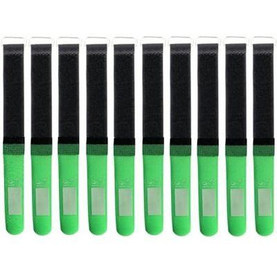 Infitronic PRO-Klett Brida con etiqueta y ojal de metal, 20 x 300 mm, color verde Infitronic PRO-Klett Brida con etiqueta y ojal de metal, 20 x 300 mm, color verde