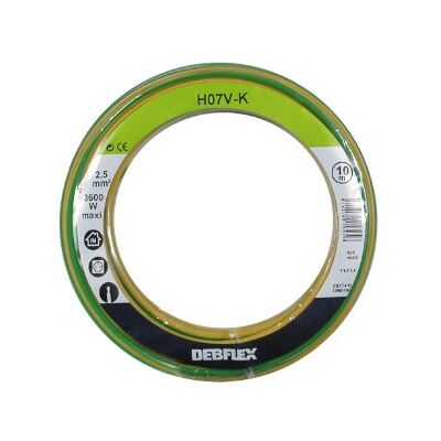 DEBFLEX HO7V-K - 2.5 mm2 - Amarillo/Verde - Electrical wire DEBFLEX HO7V-K - 2.5 mm2 - Amarillo/Verde - Electrical wire
