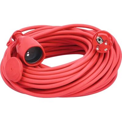 as - Schwabe AS Schwabe Extensión de extensión (50 m, H05VV-F 3G1,5 IP20, Enchufe en ángulo, Enchufe 2P+T, Rojo as - Schwabe AS Schwabe Extensión de extensión (50 m, H05VV-F 3G1,5 IP20, Enchufe en ángulo, Enchufe 2P+T, Rojo