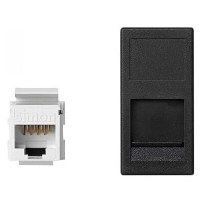 Simon PL K45 1/2 MEC V&D PLANA C/GUARDAP CON 1 CONECTOR CAT6 UTP Simon PL K45 1/2 MEC V&D PLANA C/GUARDAP CON 1 CONECTOR CAT6 UTP