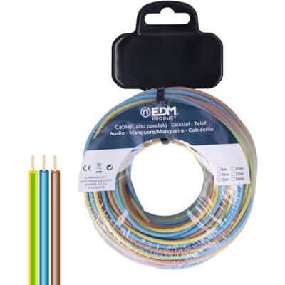 EDM Product Cable Paralelo 28733 Azul Marrón 5 m Carrete h07z1-k Marca EAN: 8425998287332 EDM Product Cable Paralelo 28733 Azul Marrón 5 m Carrete h07z1-k Marca EAN: 8425998287332