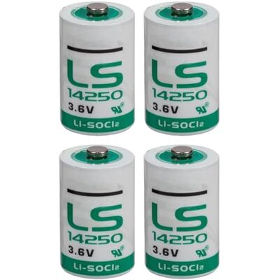 BenjiPower 4 Pilas LS14250 1/2 AA 3,6 V Li-SOCL2 Litio BenjiPower 4 Pilas LS14250 1/2 AA 3,6 V Li-SOCL2 Litio