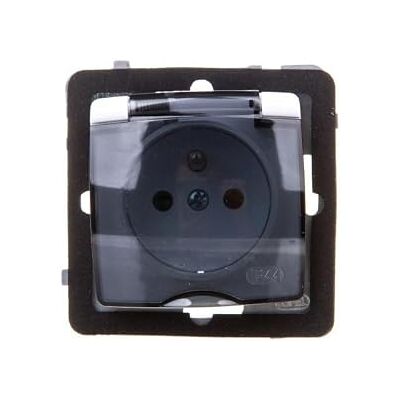 Ospel Toma de corriente (IP44, 16 A, 71 mm, 42 mm, 71 mm), color blanco Ospel Toma de corriente (IP44, 16 A, 71 mm, 42 mm, 71 mm), color blanco