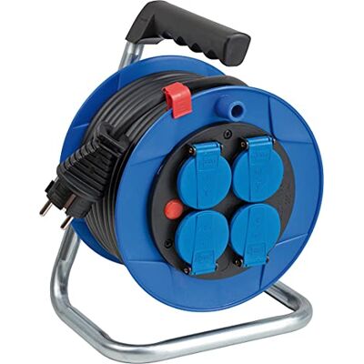 Brennenstuhl Garant Compact IP44 Extensor de tambor (15 m, de plástico especial, para uso corto en exteriores, fabricado en Alemania), color azul Brennenstuhl Garant Compact IP44 Extensor de tambor (15 m, de plástico especial, para uso corto en exteriores, fabricado en Alemania), color azul