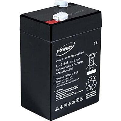 Powery Batería de Gel 6V 4,5Ah Powery Batería de Gel 6V 4,5Ah