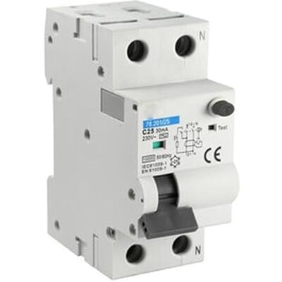 Blendend Interruptor diferencial magnetotérmico 1P+N 40A 30mA 6KA Protección contra sobrecargas y cortocircuitos en instalaciones eléctricas. Blendend Interruptor diferencial magnetotérmico 1P+N 40A 30mA 6KA Protección contra sobrecargas y cortocircuitos en instalaciones eléctricas.
