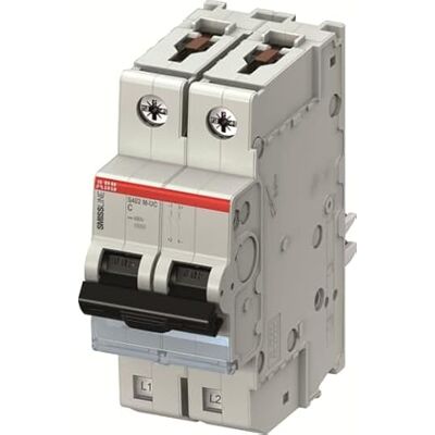 ABB Disyuntor tipo C, 2 pines, 2 A, 440 V, SMISSLINE TP, montaje en carril DIN ABB Disyuntor tipo C, 2 pines, 2 A, 440 V, SMISSLINE TP, montaje en carril DIN